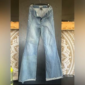 Rewash faded blue frayed hem size 3